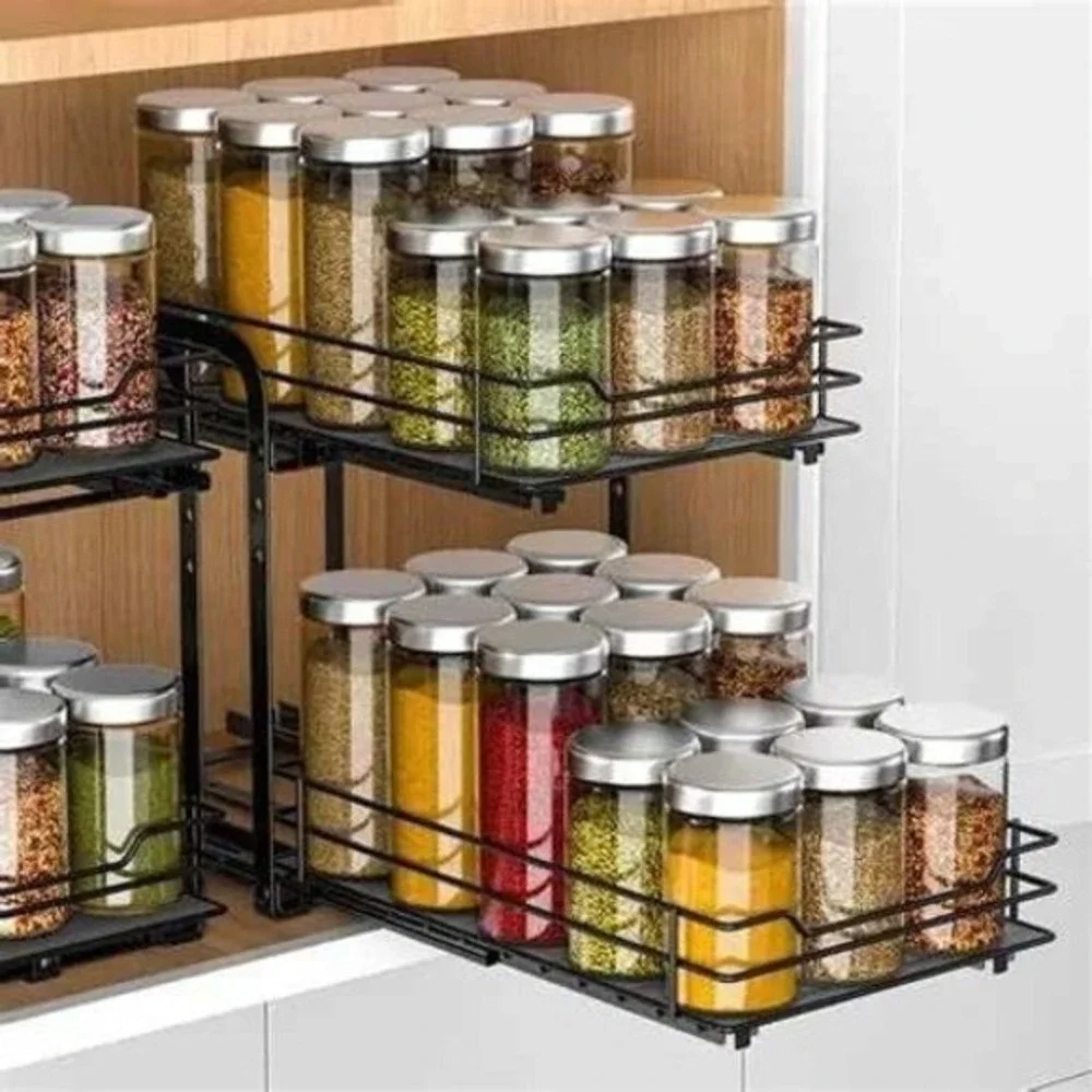 HOLDN' STORAGE Spice Rack Organizer for‎ Cabinet, Heavy Duty Pull Out Spice Rack